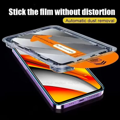 4/3/2/1pcs For Poco F3 Glass Xiaomi Poco F3 Tempered Glass Phone Protective HD 9H Cover Full Dust Free Screen Protector Poco F3