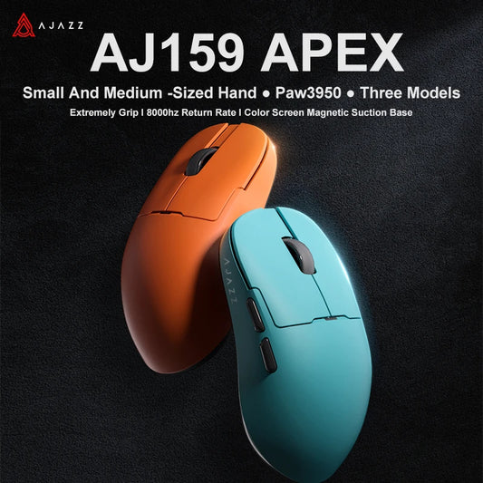 AJAZZ AJ159 APEX Wireless Mouse with RGB Magnetic Charging Base Lightweight Wired Bluetooth Gaming Mouse for PC Laptop