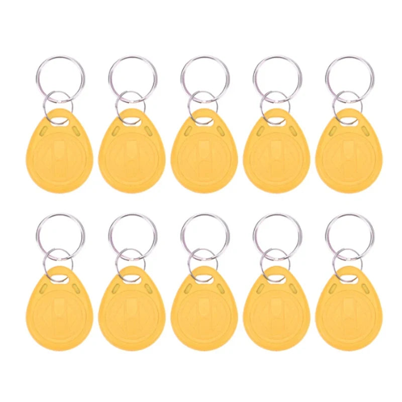 5YOA 10pcs 125KHz Read-Only RFID TK4100 EM4100 Proximity Keyfobs Smart Secure Door Entry Access Control ID Keychain Token Tag