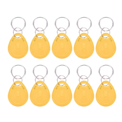 5YOA 10pcs 125KHz Read-Only RFID TK4100 EM4100 Proximity Keyfobs Smart Secure Door Entry Access Control ID Keychain Token Tag