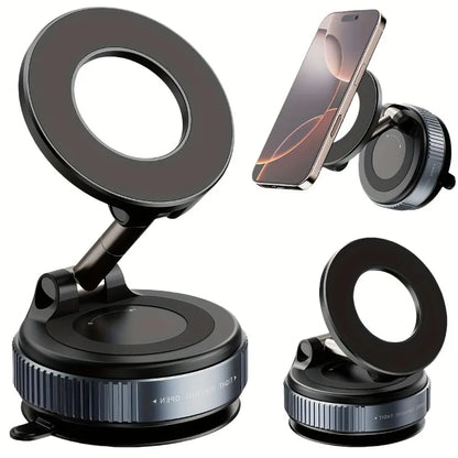 Car Phone Holder Multifunctional Foldable Vacuum Magnetic Phone Holder Suitable for Gym Bathroom Mirrors Ceramic Tiles Marble