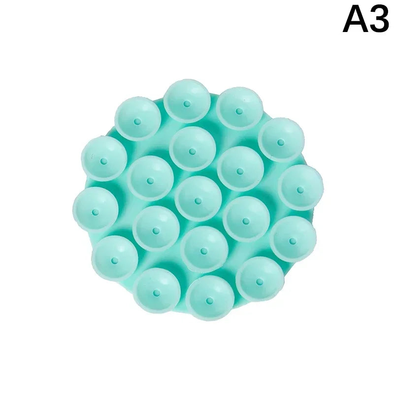 Portable Silicone Suction Cup Back Adhesive Wireless Power Bank Car Anti Slip Universal Mobile Phone Double-sided Holder
