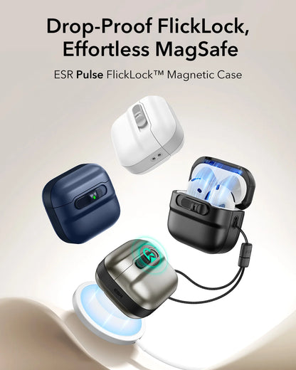 ESR for AirPods Pro/Pro 2/Pro 3 Case (2019-2025) Full Drop Protection Earphone Cover with Lanyard for AirPods 4 Generation Case
