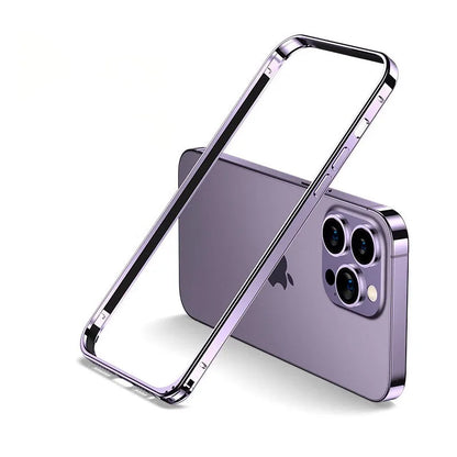 Aluminium Metal Bumper Frame Case For iPhone 17 16 15 14 13 12Pro Max Ultra Thin Luxury Light Alloy Protective Hard Back Bumpers