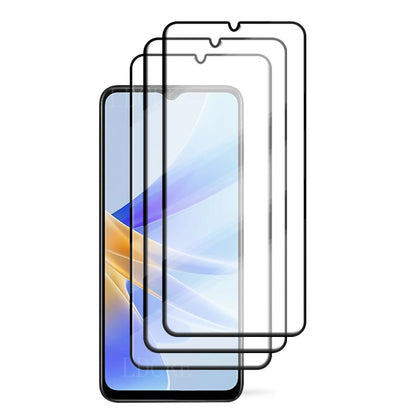 6-in-1 For OPPO A17 Glass For OPPO A17 Tempered Glass HD 9H Full Cover Glue Screen Protector For OPPO A 17 A17 Lens Glass 6.56"