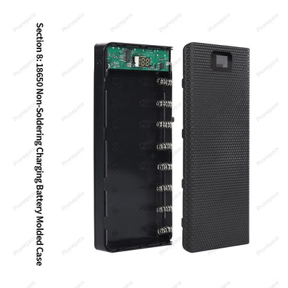 8 Slots 18650 DIY Power Bank Case Dual USB Type C PD QC3.0 Fast Charging Battery Storage Holder Box For Smartphone