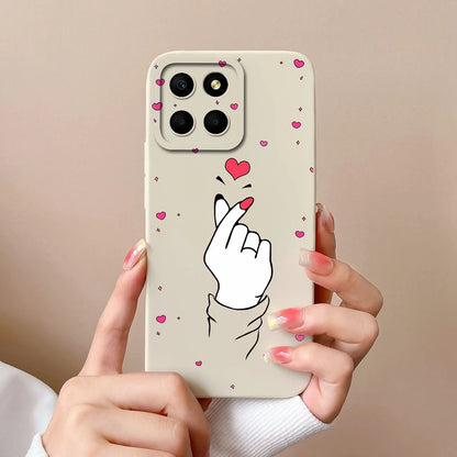 For Huawei Honor X6 X6S X6A Plus Phone Case Butterfly Heart Liquid Silicone Camera Protection Back Cover For Honor X 6 Funda