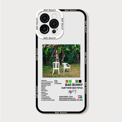 Clear Phone Case for IPhone 16 Pro Max 15 14 13 12 11 Mini X XR XS SE2 7 8 14Plus DTMF Debí Tirar Más Fotos Bad Bunny Soft Cover