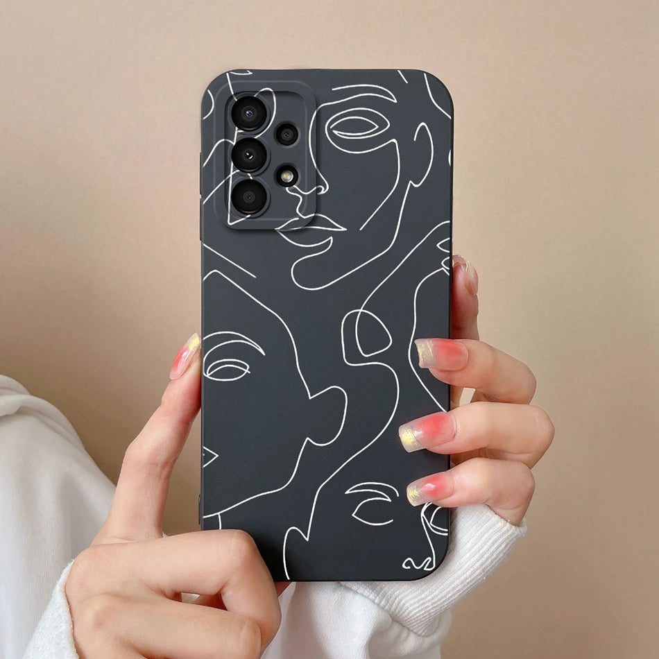 Case For Samsung Galaxy A13 A 13 4G 5G New Design Soft Liquid Silicone Full Coverage Back Cover Anti Slip Shockproof Bumper Capa