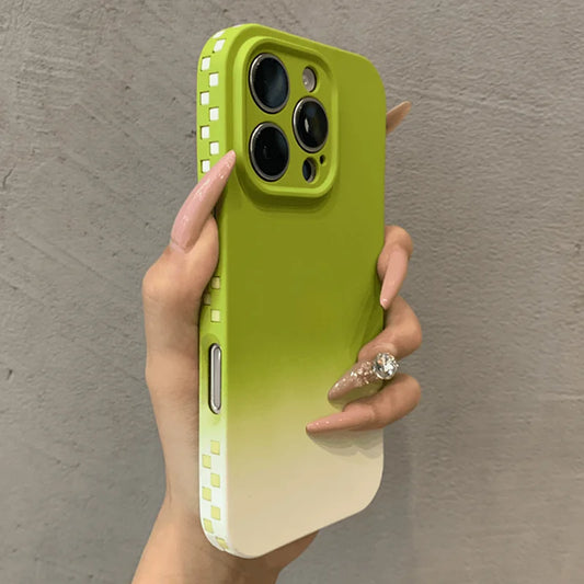 Luxury Liquid Silicone Gradient Color Phone Case For iPhone 13 14 15 16 17 Pro Max Air Plus Soft Candy Bumper Cases Cover