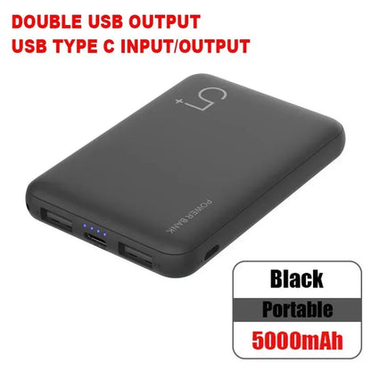 Power bank 5000mAh Ultra Silm External Battery Polymer  Portable Phone Charger Type C Power Bank For iPhone Xiaomi Mi Power bank