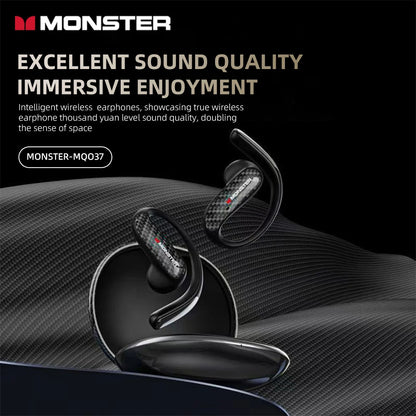 Monster MQO37 Gaming Earphones TWS Bluetooth 6.0 Noise Reduction Sport Headphone HiFi Stereo Music HD Call Headphones for Xiaomi