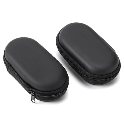 Portable Hard Shell Earphone Case, Shockproof Waterproof Headphone Storage Bag with Zipper, Universal Carrying Pouch for In-Ear