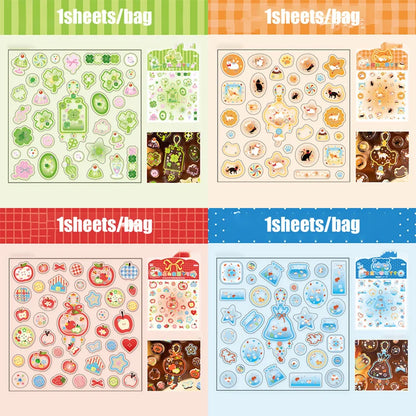 Laser Silver Resin Drop Sticker Sheet Planner Decor Sticker Journal Collage Card Frame Phone Case Mug Card Holder, Mr. Paper