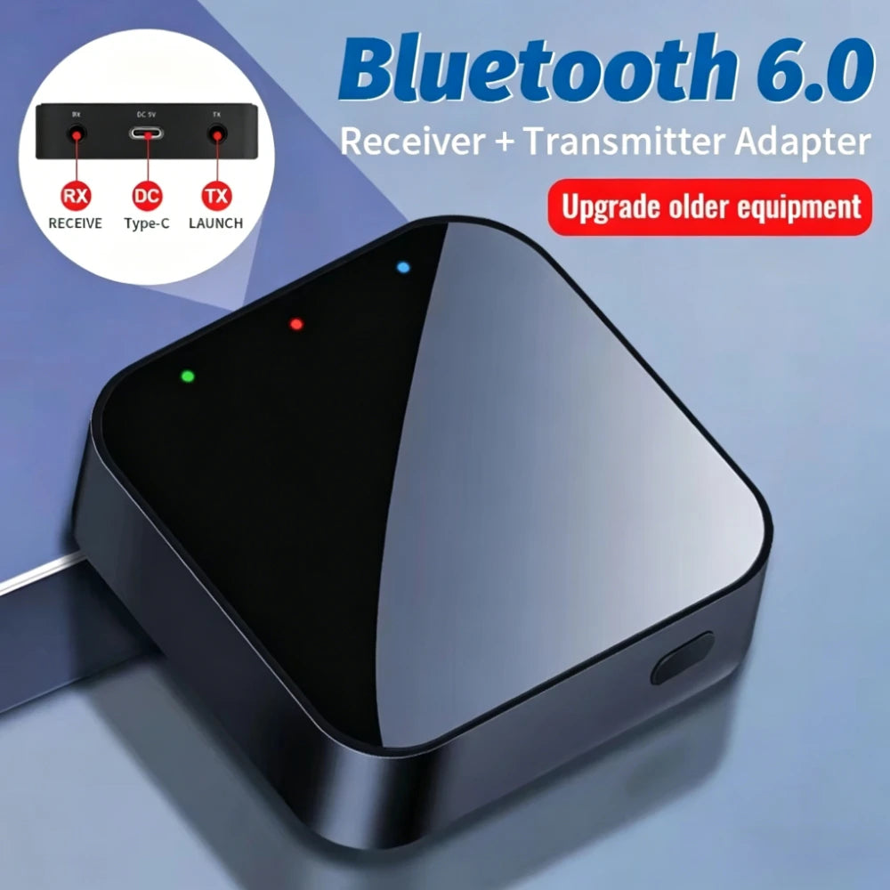 KEBIDUMEI Bluetooth 6.0 Receiver and Transmitter 3.5mm AUX Wireless Audio Adapter Bluetooth Transmitter for Car PC TV Headphones