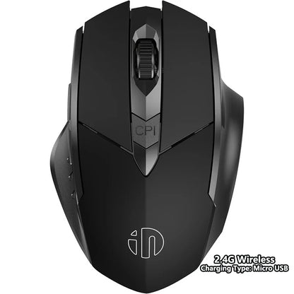 Inphic F1S Rechargeable 2.4G Wireless Mouse Office Mute Ergonomic And Skin-friendly Materials Support PC Laptop Tablet Universal