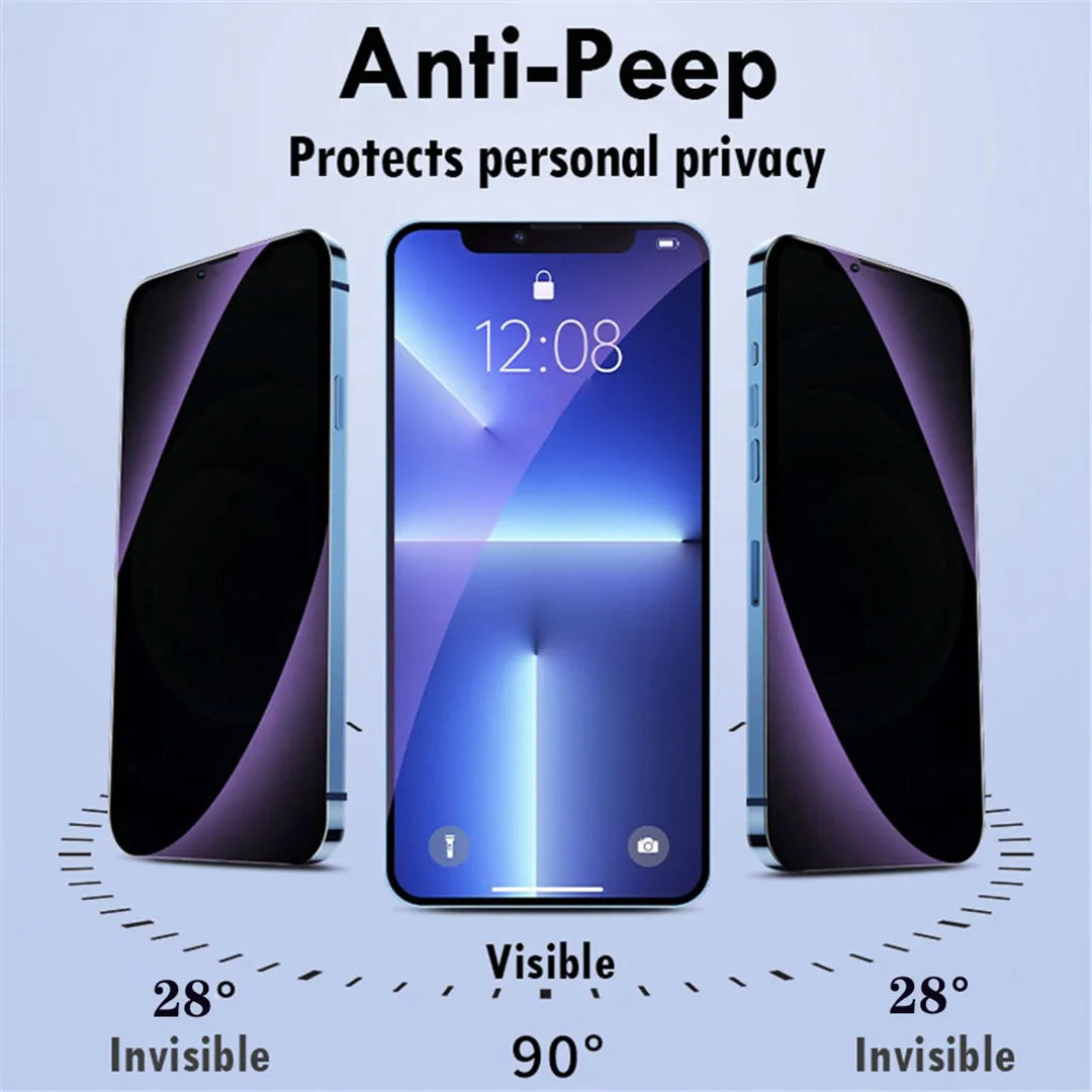 1-3 Pcs Anti Blue Light Privacy Tempered Glass for iPhone 15 Pro Max 14 Plus 13 12 Mini 11 Eye Protection Clear Screen Protector