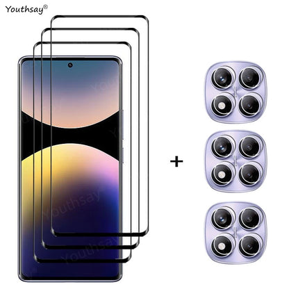 6in1 Glass For Redmi Note 14 Pro Global Full Cover Tempered Glass Redmi Note 14 Pro Screen Protector Lens Film Redmi Note 14 Pro