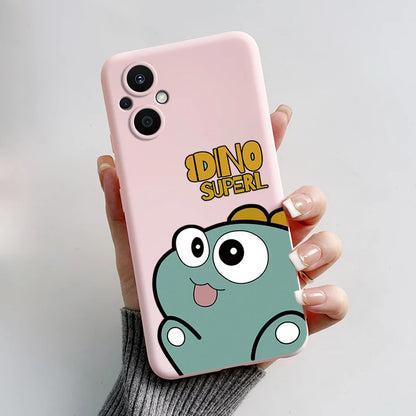 For Oppo Reno7 Z 5G Case Reno 7 8 Lite Bear Cartoon Frog Soft Silicone Phone Case For Oppo Reno 7Z 8Z Reno7Z 5G Back Cover Capa