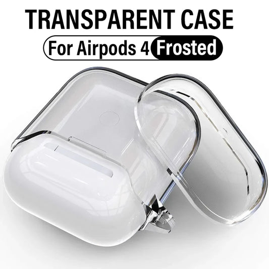 Frosted Transparent Earphone Case For Airpods 4 Generation Clear Soft TPU Bluetooth Headphone Protector Cover For Airpods 4