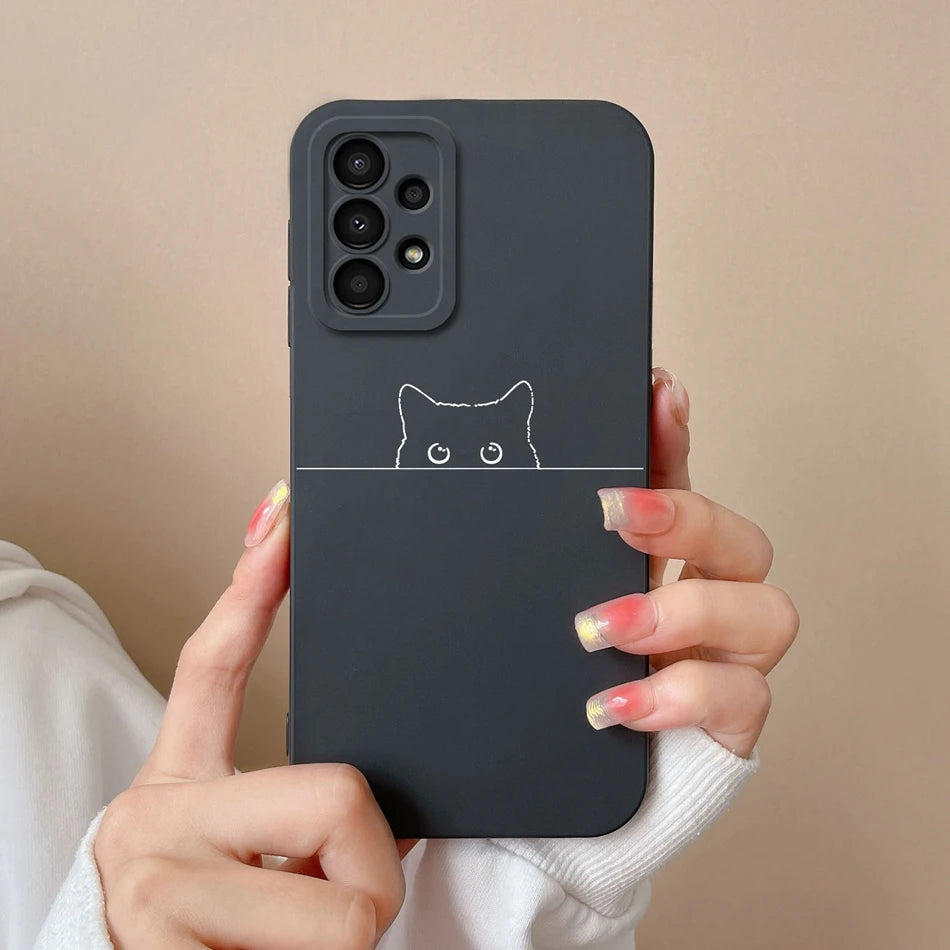 Case For Samsung Galaxy A13 A 13 4G 5G New Design Soft Liquid Silicone Full Coverage Back Cover Anti Slip Shockproof Bumper Capa