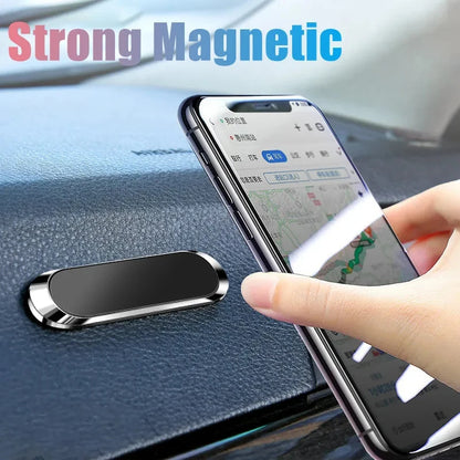 Strip Metal Magnetic Phone Holder Magnetic Car Phone Holder Stand Zinc Alloy Magnet Car GPS Support Mount Cellphone Holder Stand
