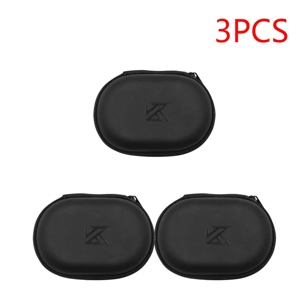1-10Pcs Earphones Case PU Leather Storage Bag Headphones Portable Storage Box For KZ EDX Pro AS16 Pro Castor ZAR ZS10 Headset ﻿