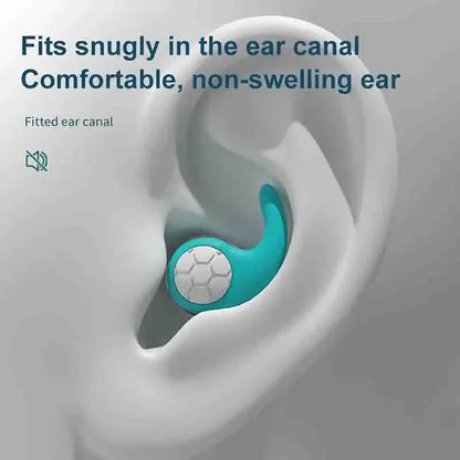 Soft Silicone Earplugs with Noise Cancellation, Waterproof, Comfortable To Wear, Suitable for Sleeping and Swimming