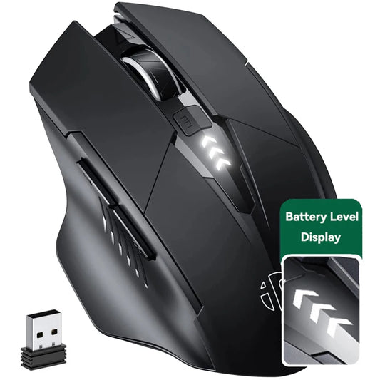 Inphic F1S Rechargeable 2.4G Wireless Mouse Office Mute Ergonomic And Skin-friendly Materials Support PC Laptop Tablet Universal
