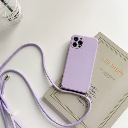 Crossbody Lanyard Phone Case For VIVO V30E V40 SE Lite V27E V25 Y21 Y33S Y22 Y53S Y35 Y36 Y38 Y28 Necklace Strap Rope Cover