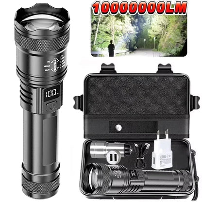 High Strong Power LED Flashlight Built-in Battery Rechargeable with Pen Clip Torch Outdoor Camping Emergency Lantern