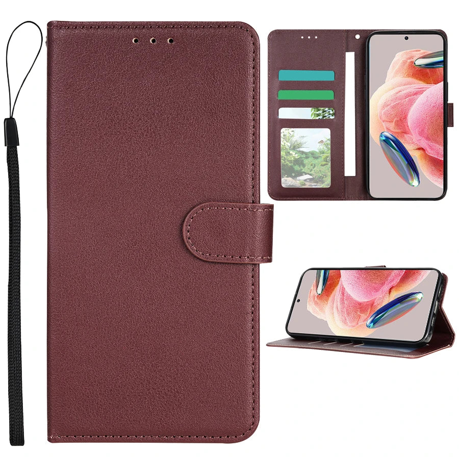 Wallet With Card Slot Kickstand Magnetic Flip Leather Case For Xiaomi 15T M7 Pro 5G C75 X7 X6 C65 Redmi 15 15C Shockproof Cover
