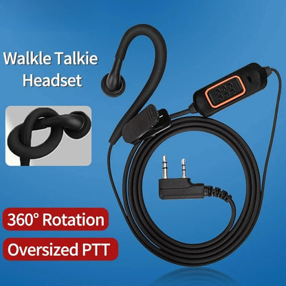 K-head Universal Headset Mic Walkie Talkie Earphones Soft Accessories for BaoFeng UV-5R UV-5RH UV-21 PRO Quansheng UV-K6