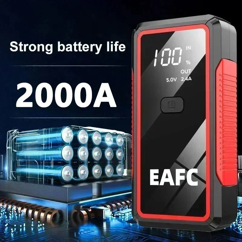New 2000/1200/600A Car Jump Starter  Car Battery Starters Portable Power Bank 12V Starting Device Booster For Petrol Diesel Car