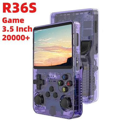 R36S Retro Handheld Game Console Linux System 3.5-Inch IPS HD 64G 20000+ Classical Games Portable Pocket Game Console