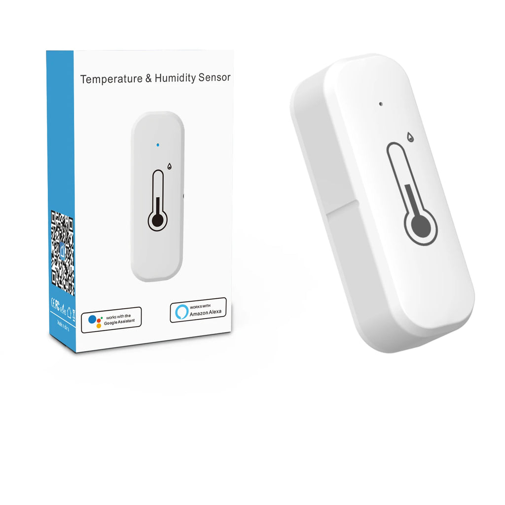 Tuya Smart Temperature Humidity Sensor, WiFi & Bluetooth, Alexa & Google Assistant Compatible, Indoor Home Automation Device