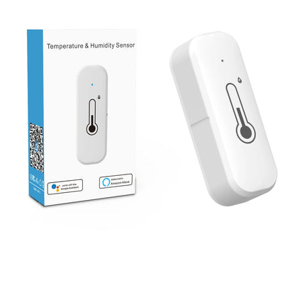 Tuya Smart Temperature Humidity Sensor, WiFi & Bluetooth, Alexa & Google Assistant Compatible, Indoor Home Automation Device
