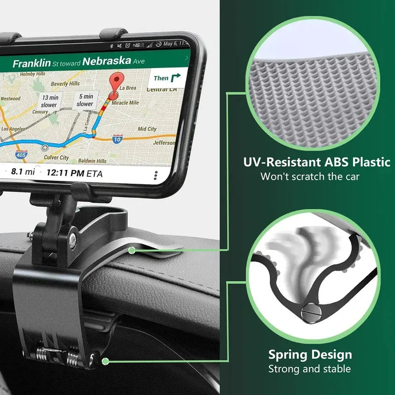 Universal 360 Degree Rotation Car Phone Holder GPS Bracket Dashboard Clip Mount Mobile Stand for iPhone