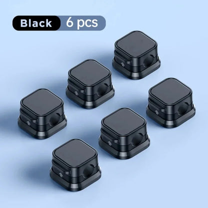 1/3/6/12PCS Magnetic Cable Organizer Clip Cord Holder Adhesive Wire Keeper Organizer for Home Office Under Desk Management