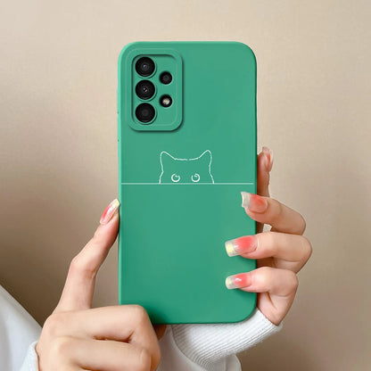 Case For Samsung Galaxy A13 A 13 4G 5G New Design Soft Liquid Silicone Full Coverage Back Cover Anti Slip Shockproof Bumper Capa