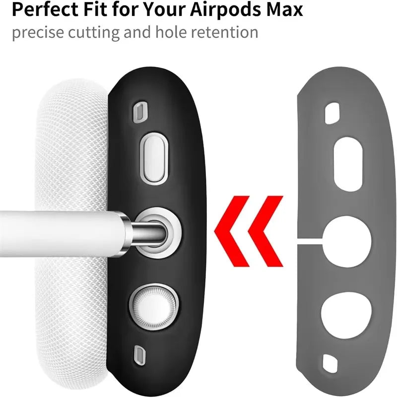 3 in 1 Soft Silicone Skin Protector Headphones Case For Airpods Max Cases Anti Scratch Shockproof Earphone Cover Accessories