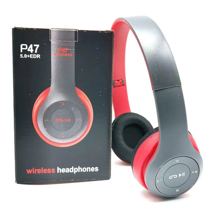 P47 Wireless Bluetooth Headphone With Microphone Foldable Headsets Bass HiFi Sound Music Stereo Earphone For Smartphones TV Game