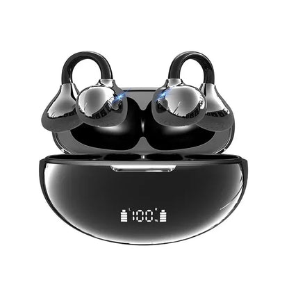 New Arrival Ear Clip-On Bluetooth Headphones Pain-Free Wear Powerful Noise Cancelling Long-Lasting Battery Built-in Mic