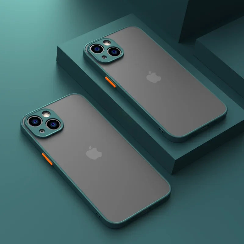 Luxury Matte Transparent Phone Case For iPhone 17 Air 16 E 15 14 13 12 11 Pro Max Plus Mini Silicone Clear Hard PC Back Cover