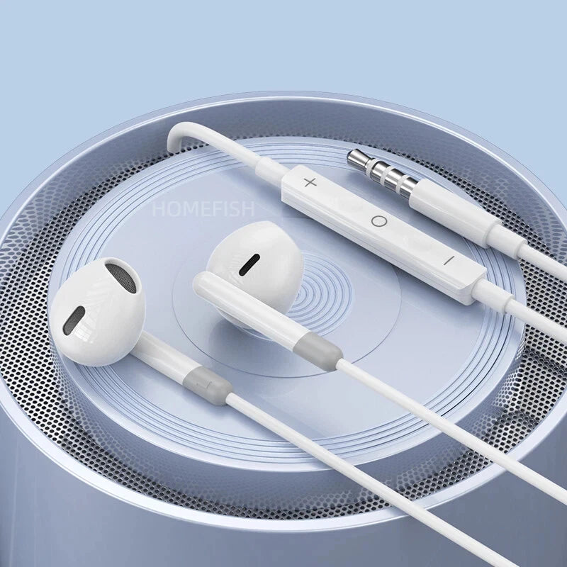 HOMEFISH USB-C Wired Earbuds In-Ear Headphones with Mic HiFi Stereo Sound Tangle-Free Braided Cable Type-c,3.5mm 2skus