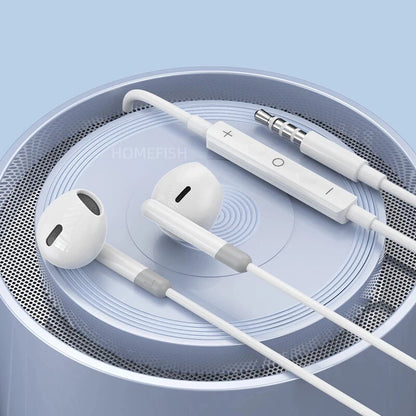 HOMEFISH USB-C Wired Earbuds In-Ear Headphones with Mic HiFi Stereo Sound Tangle-Free Braided Cable Type-c,3.5mm 2skus