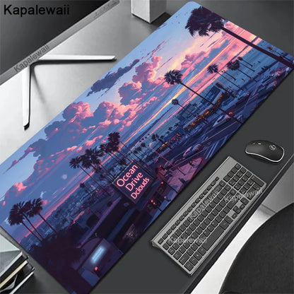 Large Personalized Art Gaming Mouse Pad Anime Rubber Edge Computer Mousepad Laptop Desk Mat Locking System for Gamers