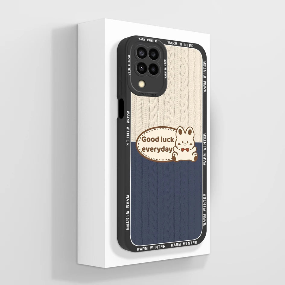 Cases For Samsung Galaxy A12 M12 F12 Back Cover Fashion Avocado Design Matte Liquid Silicone Soft Screen Protector Bumper Fundas