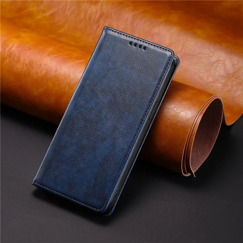 Magnetic Flip Case For iPhone 16 Pro Max 15 14 Plus 13 12 Mini 11 Pro Max X XS XR 6 6S 7 8 Plus Leather Wallet Stand Phone Cover