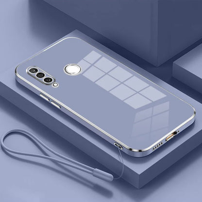 For Huawei P30 lite Case Luxury Square Plating Huawei Nova 4E Phone Case ShockProof Silicone Back Cover Fundas